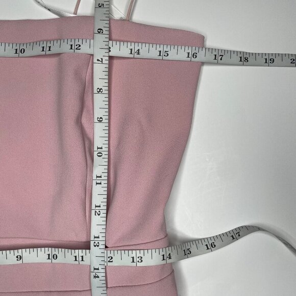 White Fox Light Pink Cut Out Bodycon Mini Dress Barbiecore Party Cocktail M - Picture 7 of 11